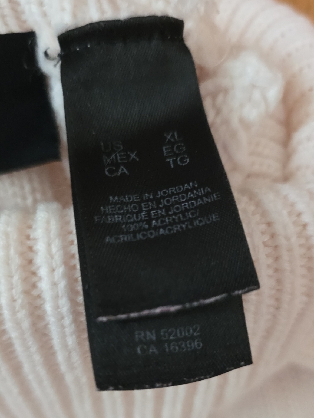 Cream Ribbed Turtle Neck Sweater - Picture 2 of 3